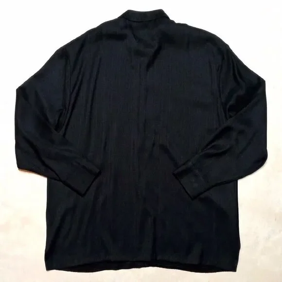 Vintage Michael Irvin 88 Black Gray Striped Knit Long Sleeve Shirt - Size XXL - Picture 4 of 8